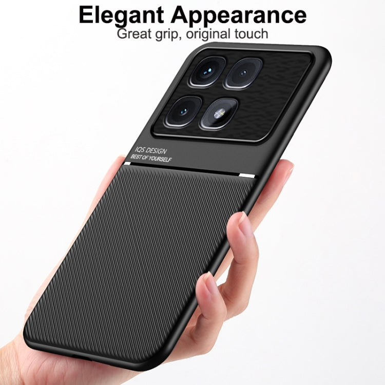 For Redmi K70 Ultra Classic Tilt Strip Grain Magnetic PC Hybrid TPU Phone Case