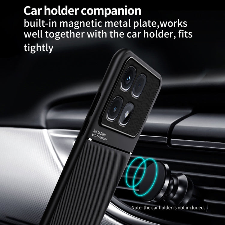For Redmi K70 Ultra Classic Tilt Strip Grain Magnetic PC Hybrid TPU Phone Case
