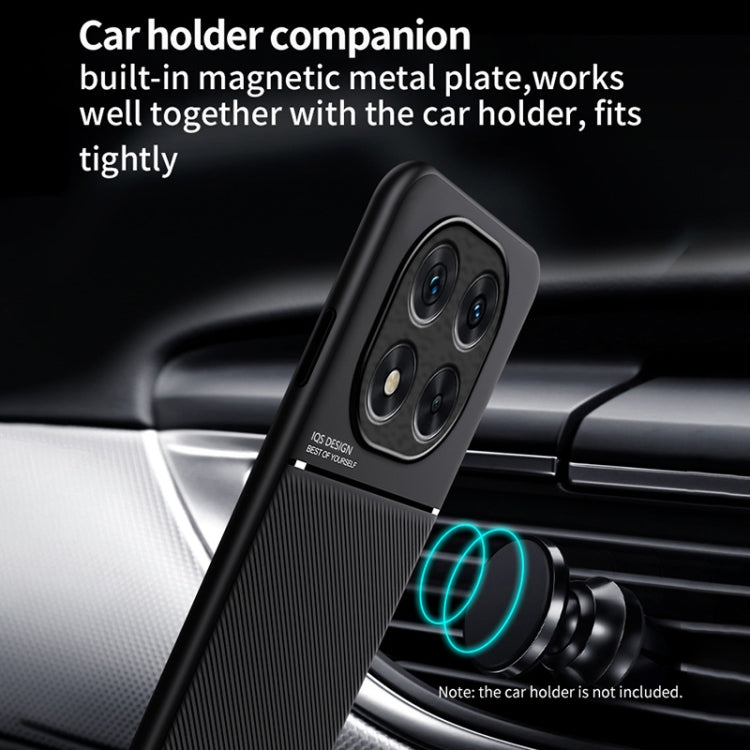 For Redmi Note 14 Pro+ 5G Classic Tilt Strip Grain Magnetic PC Hybrid TPU Phone Case