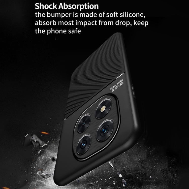 For Redmi Note 14 Pro+ 5G Classic Tilt Strip Grain Magnetic PC Hybrid TPU Phone Case