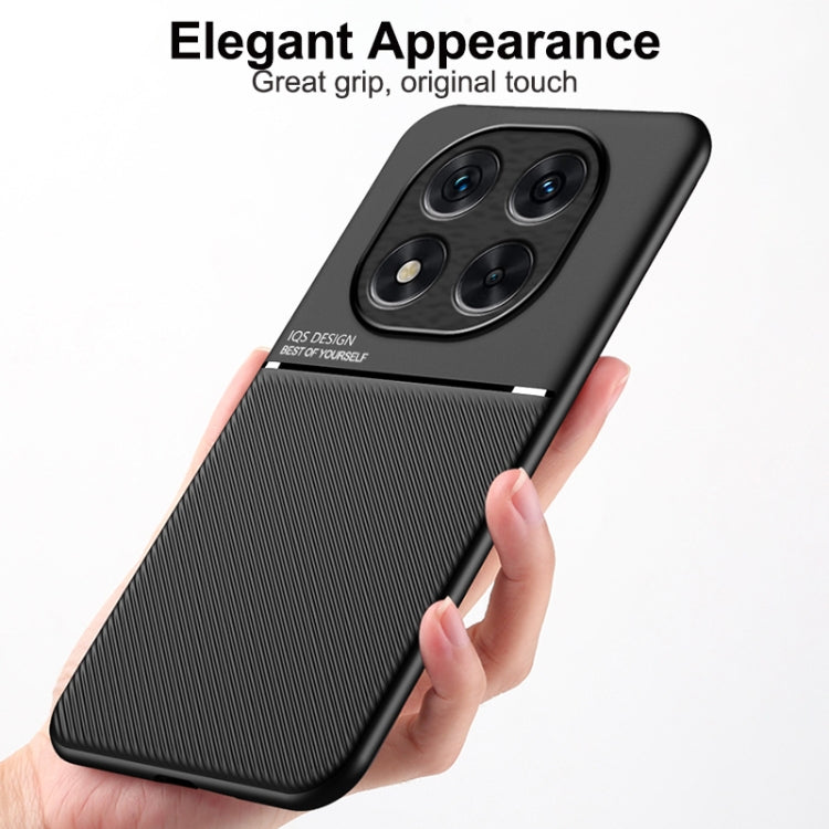 For Redmi Note 14 Pro 5G Classic Tilt Strip Grain Magnetic PC Hybrid TPU Phone Case
