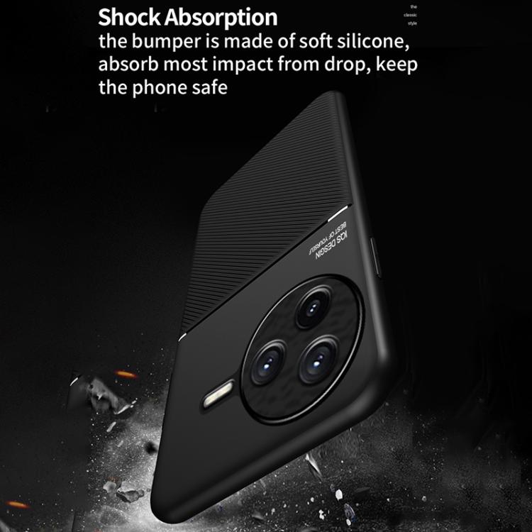 For Redmi K80 Pro Classic Tilt Strip Grain Magnetic PC Hybrid TPU Phone Case