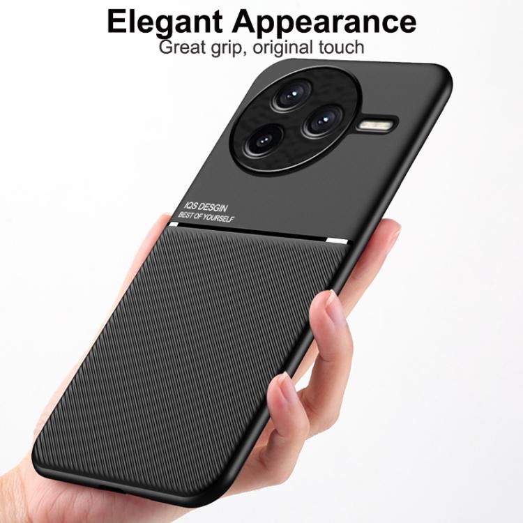 For Redmi K80 Classic Tilt Strip Grain Magnetic PC Hybrid TPU Phone Case