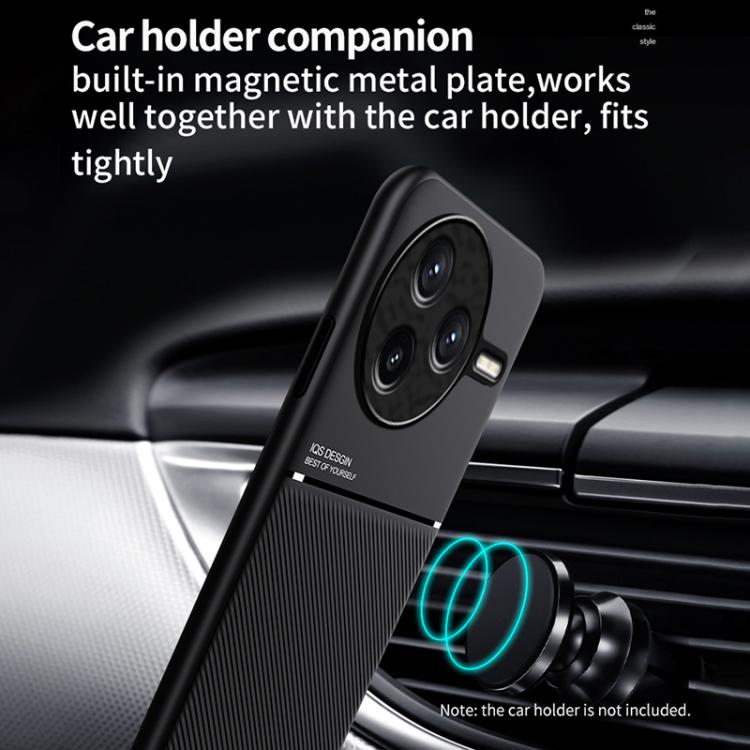 For Redmi K80 Classic Tilt Strip Grain Magnetic PC Hybrid TPU Phone Case