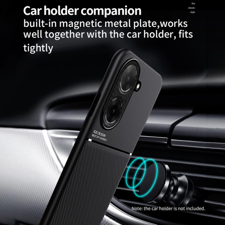 For Redmi A5 4G 171.7mm / Xiaomi Poco C71 Classic Tilt Strip Grain Magnetic PC Hybrid TPU Phone Case