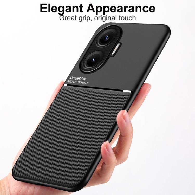 For Redmi Turbo 4 Pro Classic Tilt Strip Grain Magnetic PC Hybrid TPU Phone Case