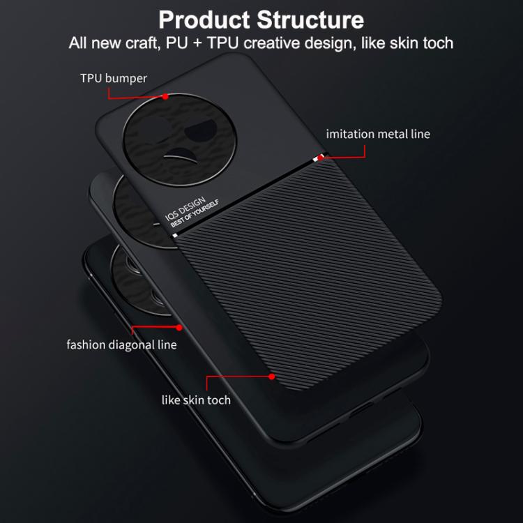 For Redmi K80 Ultra Classic Tilt Strip Grain Magnetic PC Hybrid TPU Phone Case