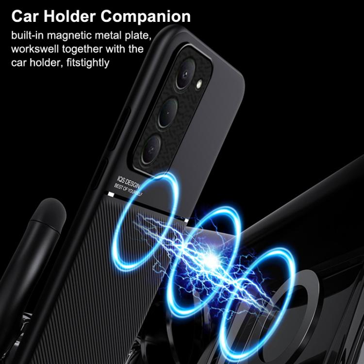 For Redmi 15 5G / 4G EU 171mm Classic Tilt Strip Grain Magnetic PC Hybrid TPU Phone Case