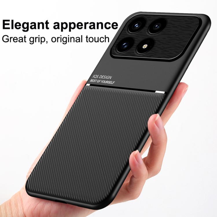 For Redmi K90 Pro Max / Xiaomi Poco F8 Ultra 5G Classic Tilt Strip Grain Magnetic PC Hybrid TPU Phone Case