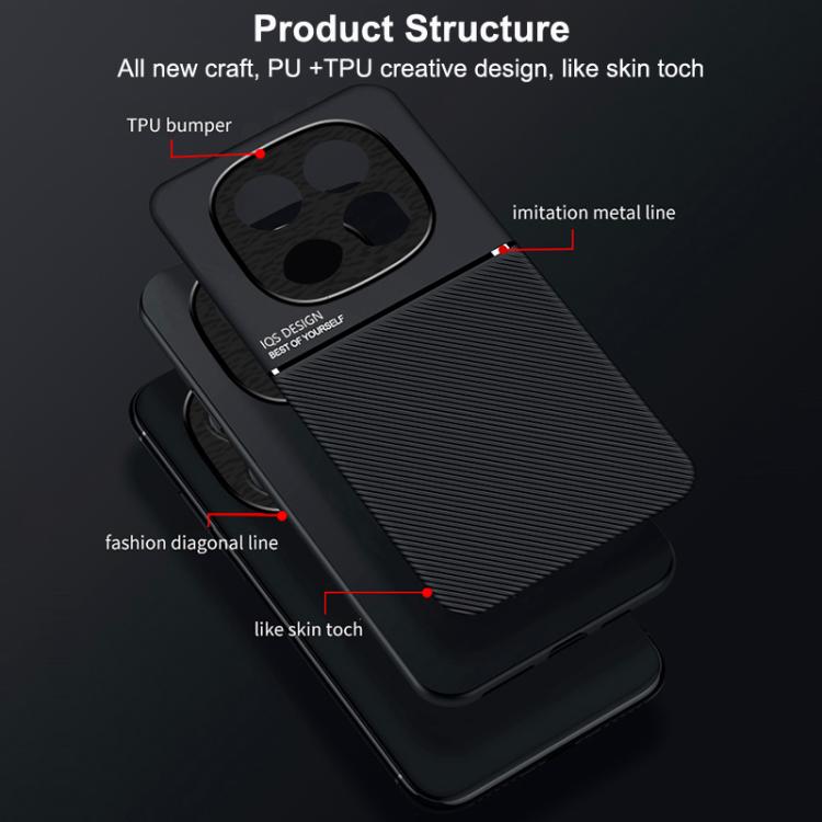 For Redmi Note 15 Pro 5G Global 163.6mm Classic Tilt Strip Grain Magnetic PC Hybrid TPU Phone Case