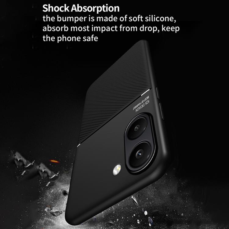 For Redmi Turbo 5 Max 5G / Poco X8 Pro Max 5G Classic Tilt Strip Grain Magnetic PC Hybrid TPU Phone Case