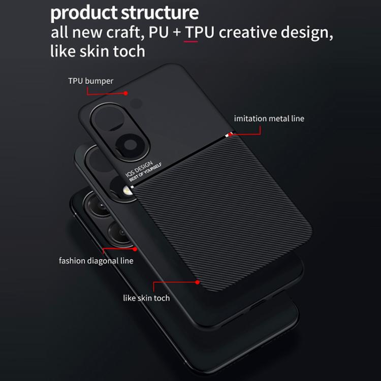 For Redmi Turbo 5 Max 5G / Poco X8 Pro Max 5G Classic Tilt Strip Grain Magnetic PC Hybrid TPU Phone Case