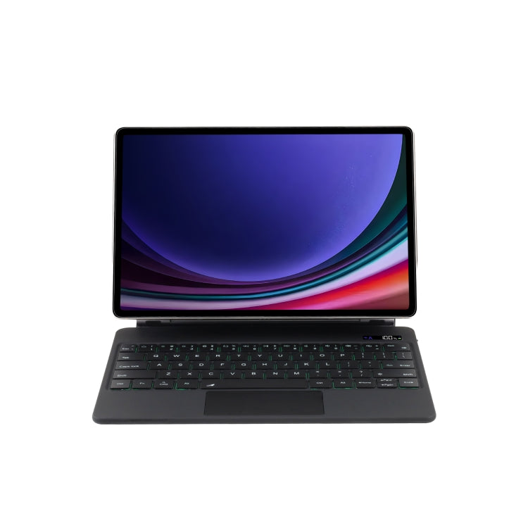 For Samsung Galaxy Tab S9 FE / S9 P710 Magnetic Bluetooth Keyboard Leather Tablet Case - Black