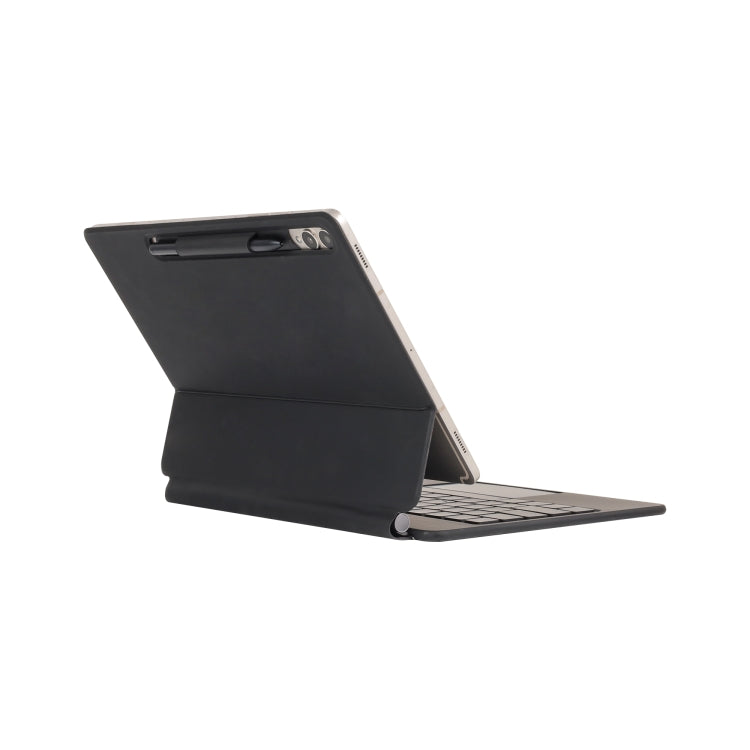 For Samsung Galaxy Tab S9 FE / S9 P710 Magnetic Bluetooth Keyboard Leather Tablet Case - Black