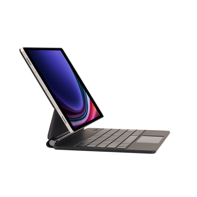 For Samsung Galaxy Tab S9 FE / S9 P710 Magnetic Bluetooth Keyboard Leather Tablet Case - Black