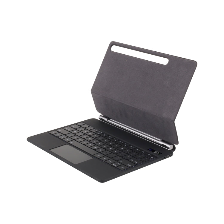 For Samsung Galaxy Tab S9 FE / S9 P710 Magnetic Bluetooth Keyboard Leather Tablet Case - Black