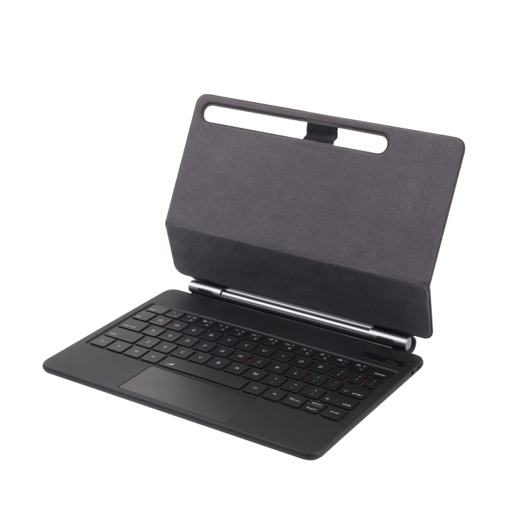 For Samsung Galaxy Tab S10+ / S9 FE+ P810 Magnetic Bluetooth Keyboard Leather Tablet Case - Black