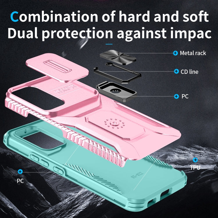 For Samsung Galaxy S22 5G Sliding Camshield Holder Phone Case