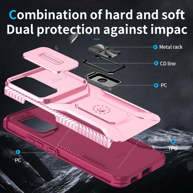 For Samsung Galaxy S22 5G Sliding Camshield Holder Phone Case