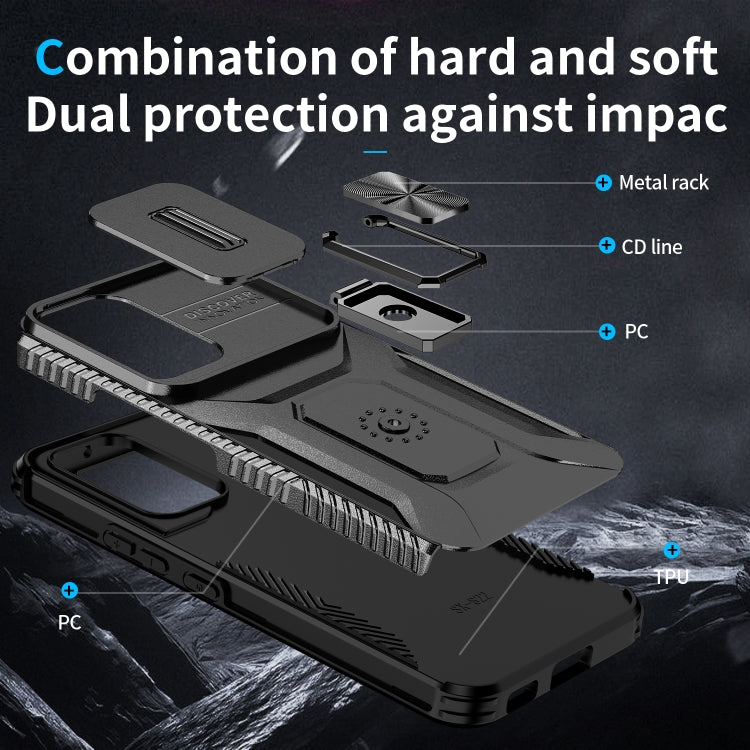 For Samsung Galaxy S22 5G Sliding Camshield Holder Phone Case