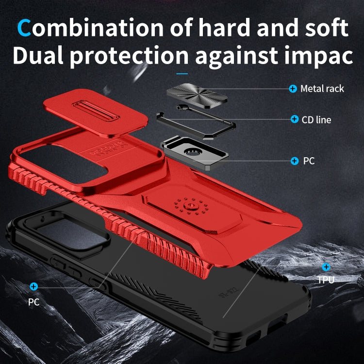 For Samsung Galaxy S22 5G Sliding Camshield Holder Phone Case