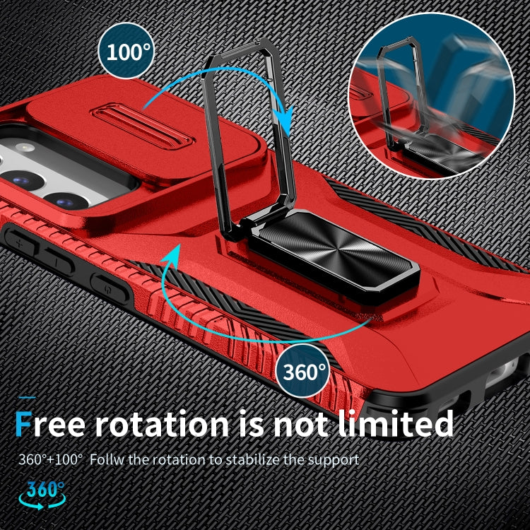 For Samsung Galaxy S22 5G Sliding Camshield Holder Phone Case