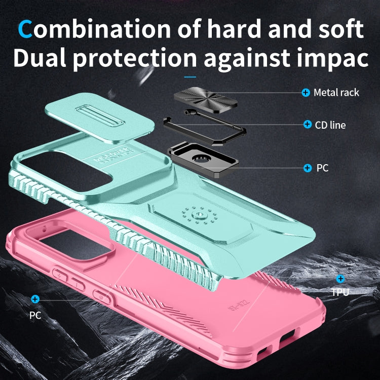 For Samsung Galaxy S22 5G Sliding Camshield Holder Phone Case