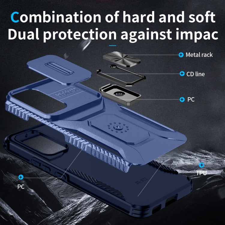 For Samsung Galaxy S22 5G Sliding Camshield Holder Phone Case