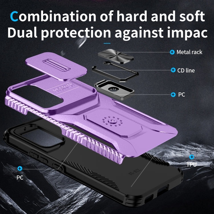 For Samsung Galaxy S22 5G Sliding Camshield Holder Phone Case