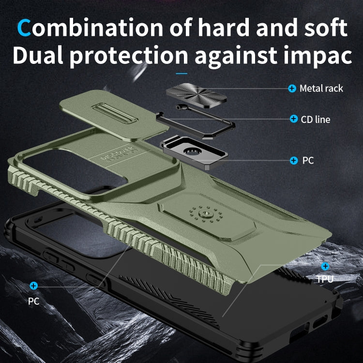 For Samsung Galaxy S25 Ultra 5G Sliding Camshield Holder Phone Case
