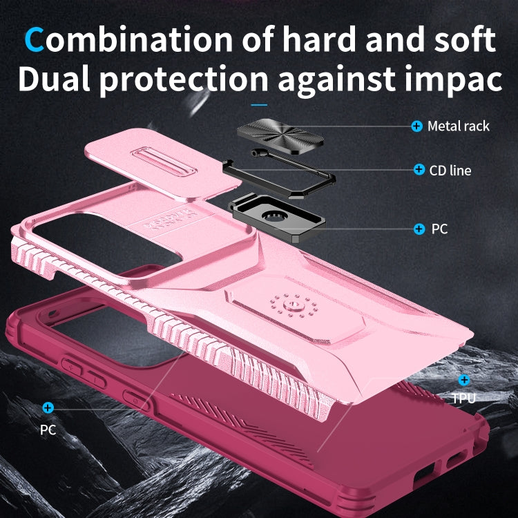 For Samsung Galaxy S25 Ultra 5G Sliding Camshield Holder Phone Case
