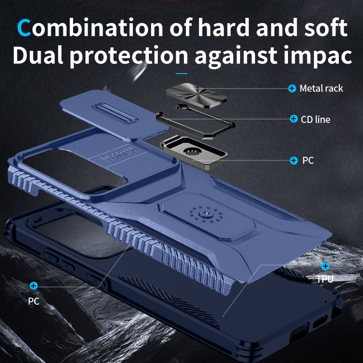 For Samsung Galaxy S25 Ultra 5G Sliding Camshield Holder Phone Case