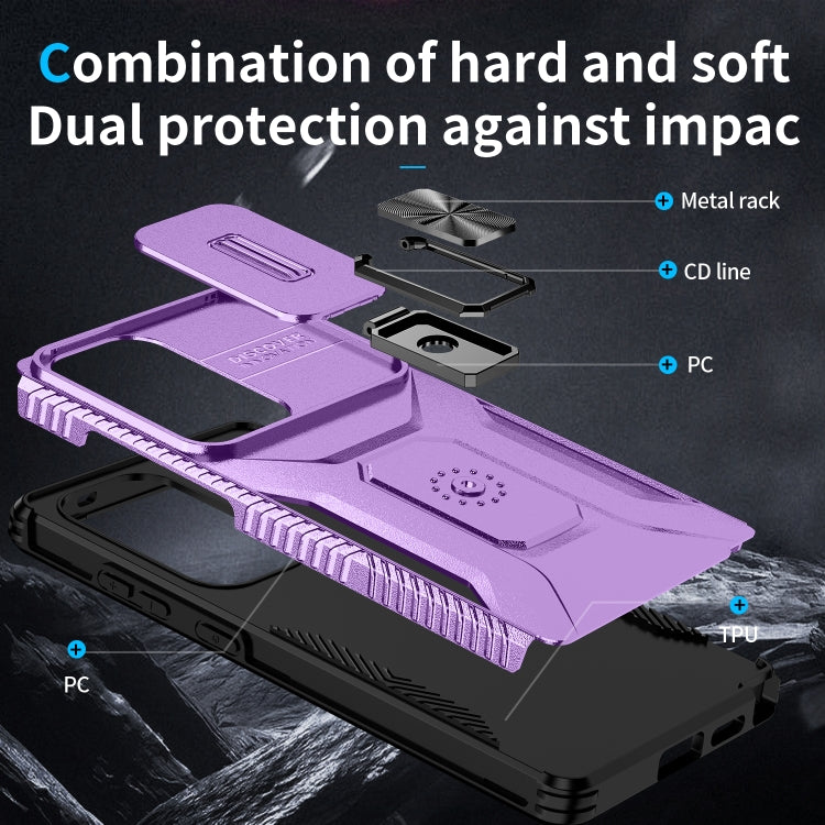 For Samsung Galaxy S25 Ultra 5G Sliding Camshield Holder Phone Case