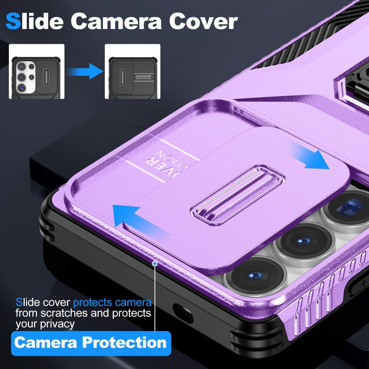 For Samsung Galaxy S25 Ultra 5G Sliding Camshield Holder Phone Case