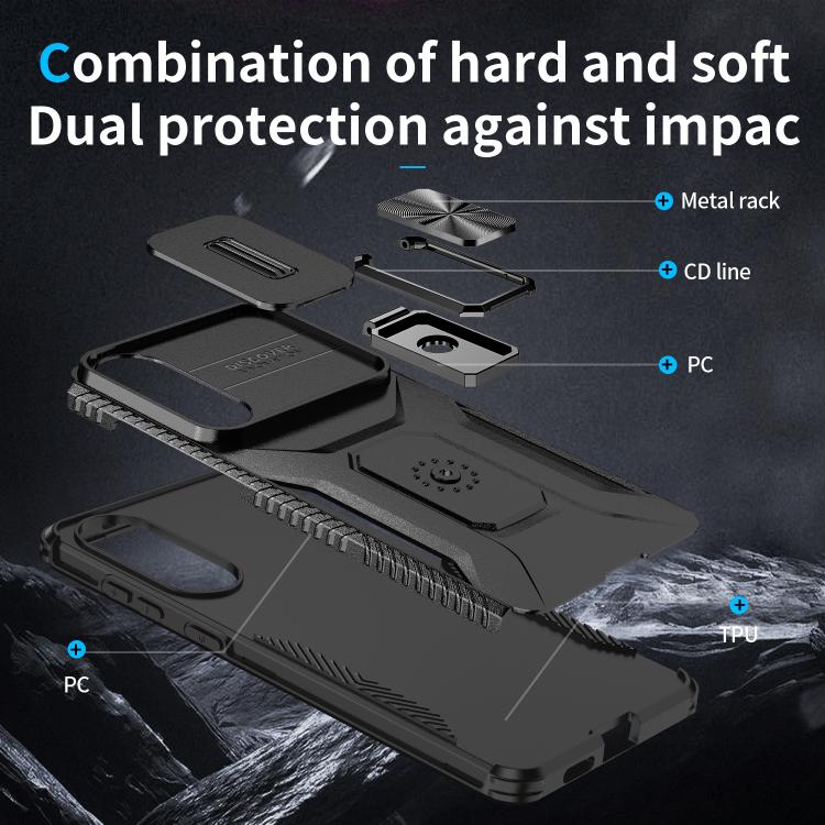 For Samsung Galaxy S25 Edge 5G Sliding Camshield Holder Phone Case