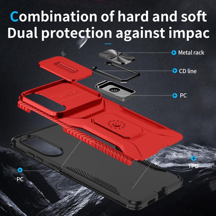 For Samsung Galaxy S25 Edge 5G Sliding Camshield Holder Phone Case