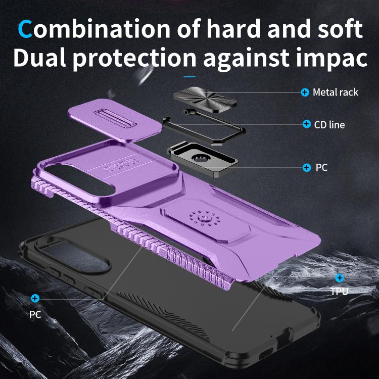For Samsung Galaxy S25 Edge 5G Sliding Camshield Holder Phone Case