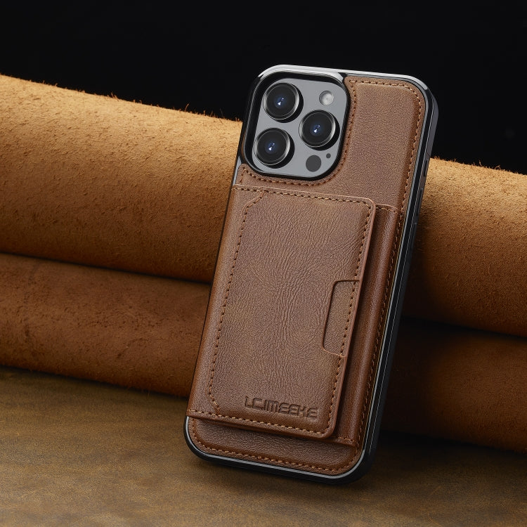 For iPhone 16 Pro Max LC.IMEEKE L5 Series Detachable RFID Card Bag Magsafe Phone Case