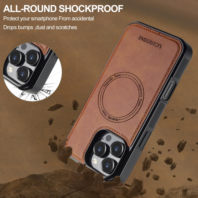For iPhone 16 Pro Max LC.IMEEKE L5 Series Detachable RFID Card Bag Magsafe Phone Case