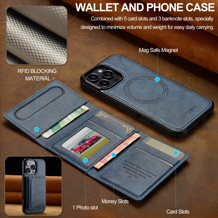 For iPhone 16 Pro Max LC.IMEEKE L5 Series Detachable RFID Card Bag Magsafe Phone Case