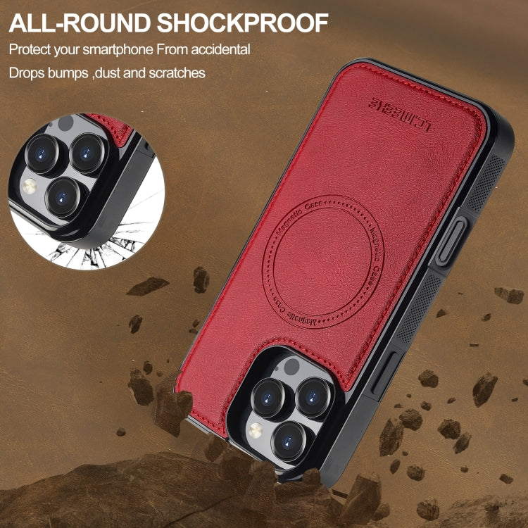 For iPhone 16 Pro Max LC.IMEEKE L5 Series Detachable RFID Card Bag Magsafe Phone Case