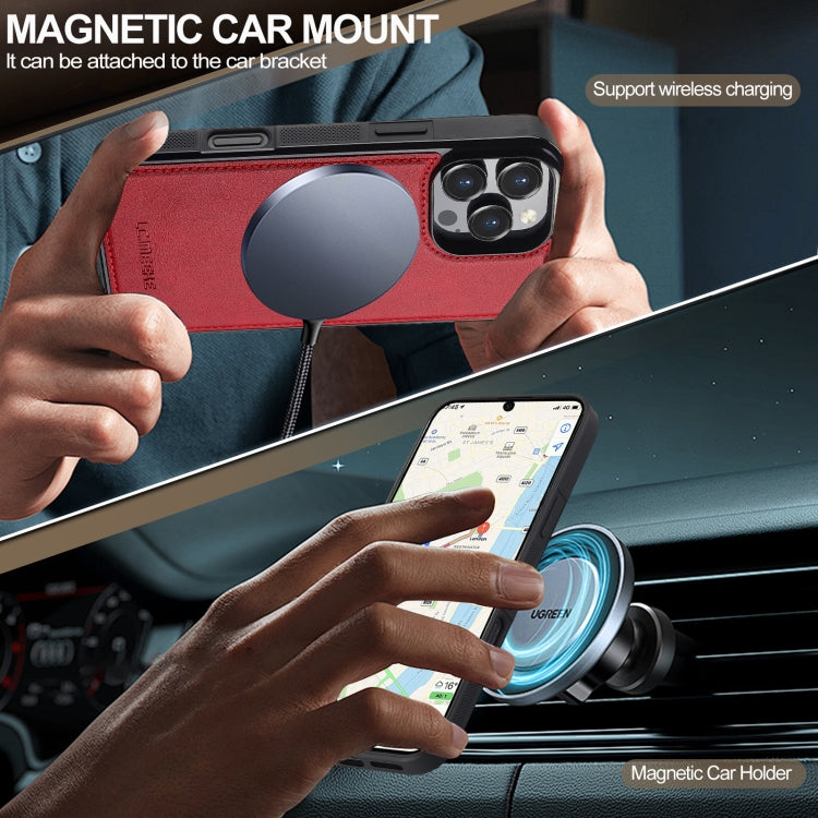 For iPhone 16 Pro Max LC.IMEEKE L5 Series Detachable RFID Card Bag Magsafe Phone Case
