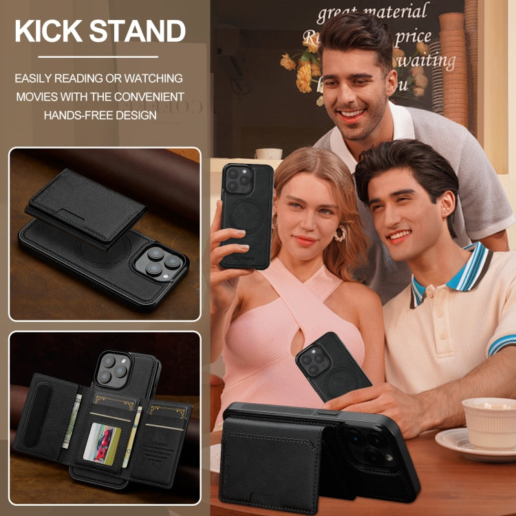For iPhone 16 Pro LC.IMEEKE L5 Series Detachable RFID Card Bag Magsafe Phone Case