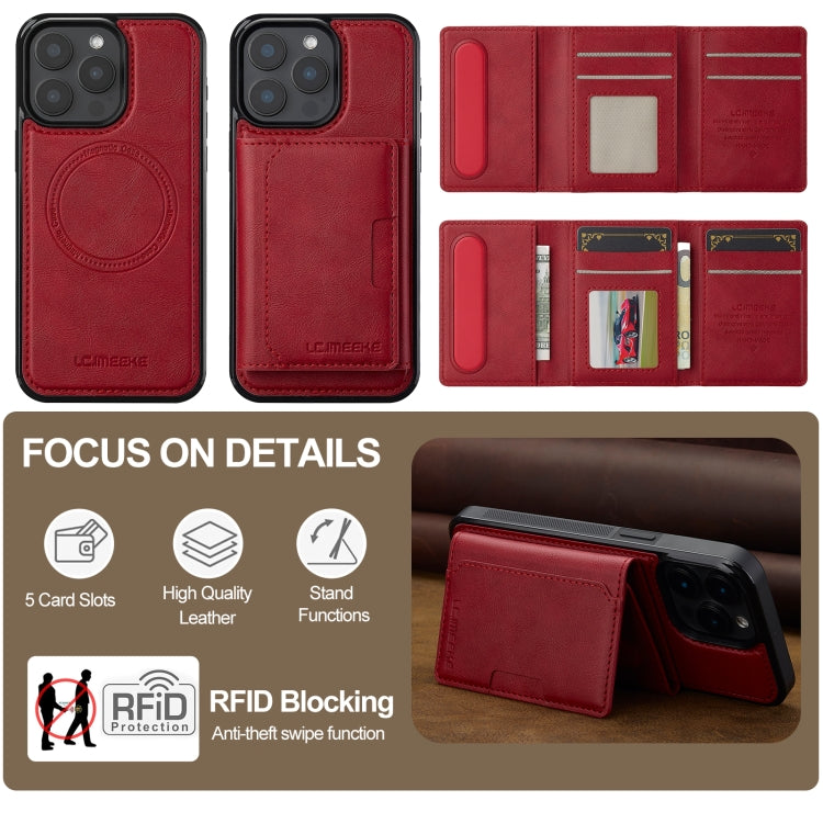 For iPhone 16 Pro LC.IMEEKE L5 Series Detachable RFID Card Bag Magsafe Phone Case