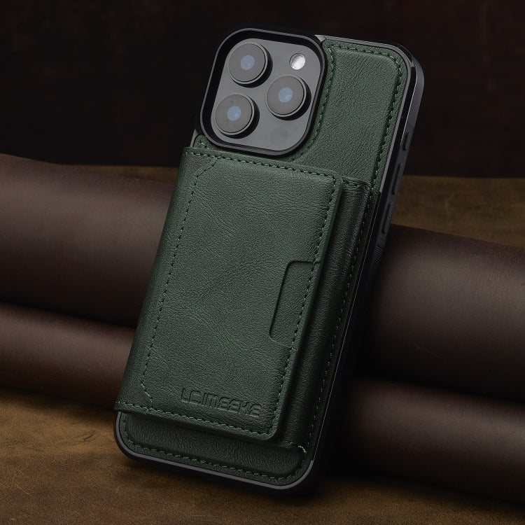 For iPhone 15 Pro Max LC.IMEEKE L5 Series Detachable RFID Card Bag Magsafe Phone Case