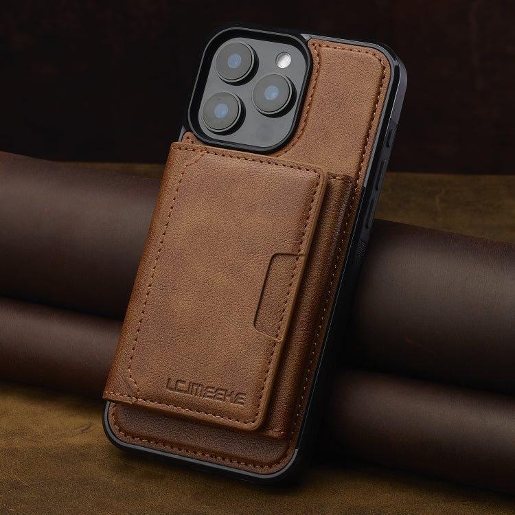 For iPhone 15 Pro LC.IMEEKE L5 Series Detachable RFID Card Bag Magsafe Phone Case