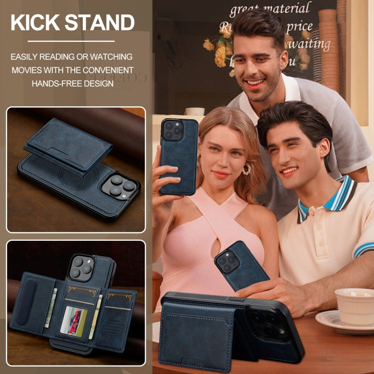 For iPhone 15 Pro LC.IMEEKE L5 Series Detachable RFID Card Bag Magsafe Phone Case