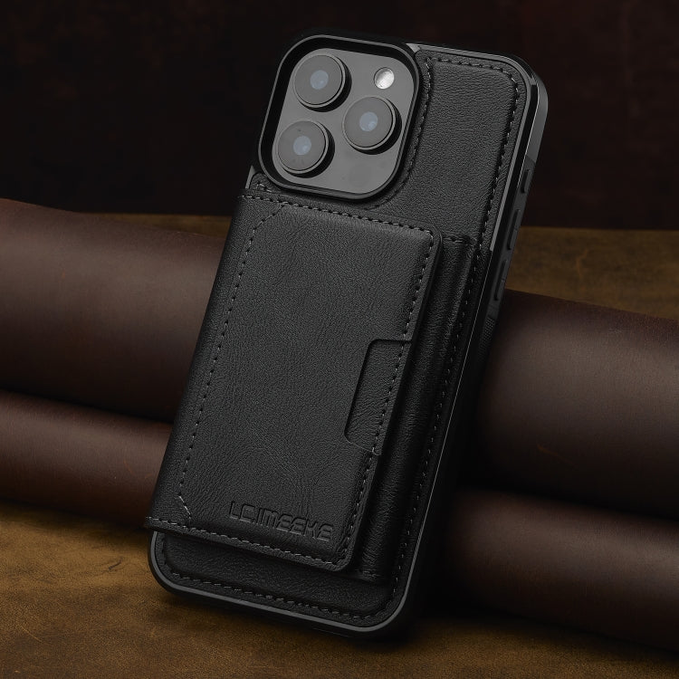 For iPhone 14 Pro Max LC.IMEEKE L5 Series Detachable RFID Card Bag Magsafe Phone Case