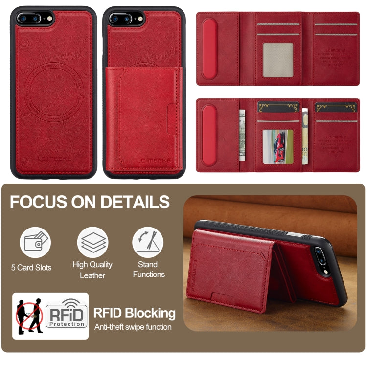 For iPhone 17e / 16e LC.IMEEKE L5 Series Detachable RFID Card Bag Magsafe Phone Case