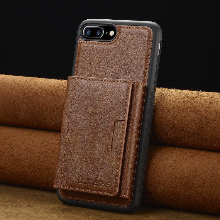 For iPhone 8 Plus / 7 Plus LC.IMEEKE L5 Series Detachable RFID Card Bag Magsafe Phone Case